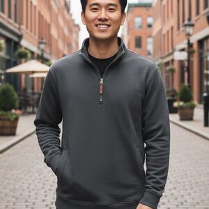 🎁 NEW Lands End men’s 1/4 zip sweater